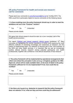 UK policy framework for health and social care