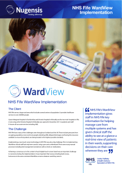 NHS Fife WardView Implementation