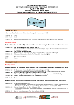 International Symposium EDUCATION IN PERIODS OF PO