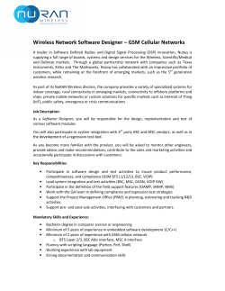 Wireless Network Software Designer GSM