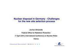 Nuclear disposal in Germany - Challenges for the