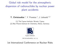 Global risk model for the atmospheric dispersion of radionuclides by