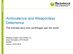 Ambivalence and Weaponless Deterrence â The