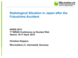 Radiological Situation in Japan after the Fukushima