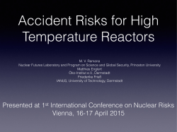 Accident Risks for High Temperature Reactors