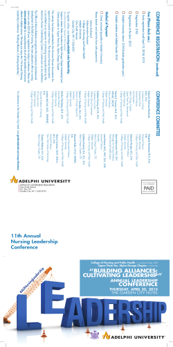 the conference program - College of Nursing and Public