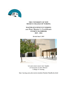 MSN Student Handbook - College of Nursing