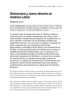 Democracia y nueva derecha en AmÃ©rica Latina