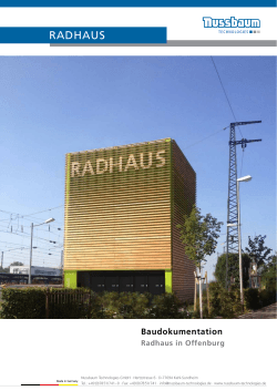Baudokumentation Radhaus in Offenburg