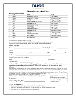 Fitness Registration Form