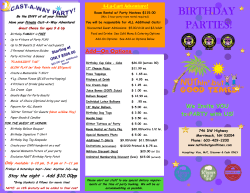 our Birthday Party Brochure