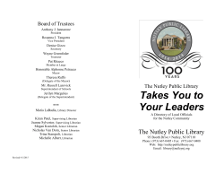 Nutley Library Takes You to Your Leaders