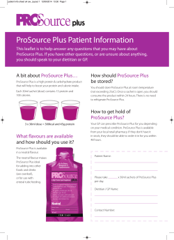 ProSource Plus Patient Leaflet