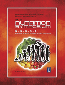 MARCH 19, 2015 - Division of Nutritional Sciences