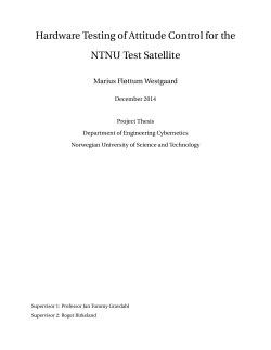 Hardware Testing of Attitude Control for the NTNU Test