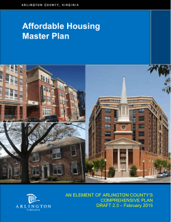 Affordable Housing Master Plan - Northern Virginia Affordable