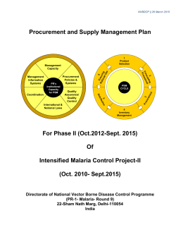 Procurement and Supply Management Plan Of