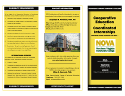 Co-Op Brochure - Northern Virginia Community College