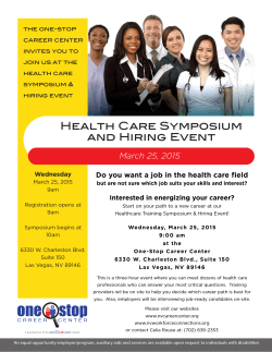Health Care Symposium and Hiring Event