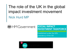 The role of the UK in the global impact investment movement