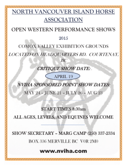 north vancouver island horse association open western