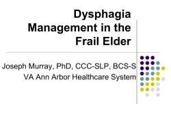 Dysphagia Management in the Frail Elder