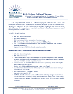 T.E.A.C.H. Nevada Scholarship - TEACH Early ChildhoodÂ® Nevada