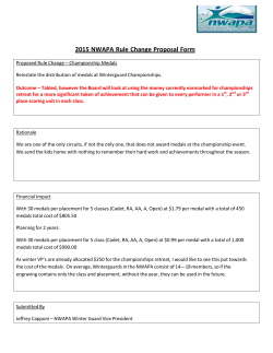 2015 NWAPA Rule Change Proposal Form