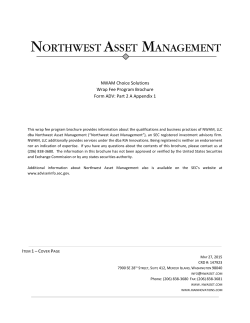 ADV P2 WRAP Brochure - Northwest Asset Management