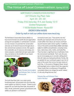 The Voice of Local Conservation Spring 2015