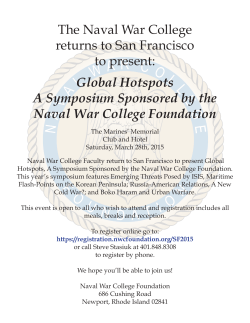 The Naval War College returns to San Francisco to present: Global