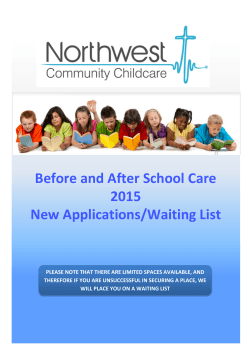 Application Form â Before and After School Care