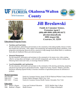 Jill Breslawski FCS - Northwest Extension District