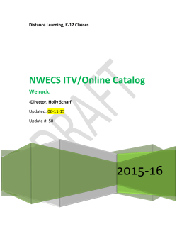 2015-16 NWECS K12 Course Catalog