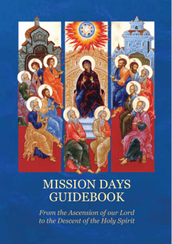 MISSION DAYS GUIDEBOOK - Ukrainian Catholic Eparchy of New