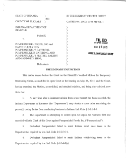 State v. Pumpernickel Foods Inc., preliminary injunction