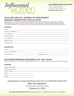 Submit an Application for Nomination Online