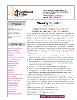 NWP Weekly Bulletin ~ May 22, 2015