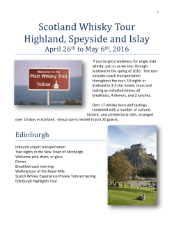 Scotland Whisky Tour PDF - Northwest Travel Service