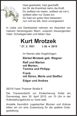 Kurt Mrotzek - InFrieden.de