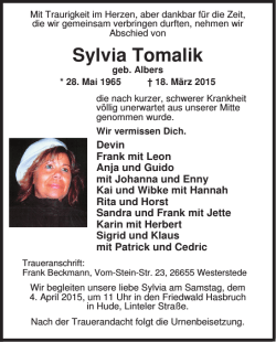 Sylvia Tomalik - InFrieden.de