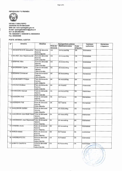 Page 1 of 5 REPUBULIKA Y`U RWANDA INTARA Y