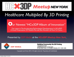 Our Newest âHCx3DP Album of Innovationâ