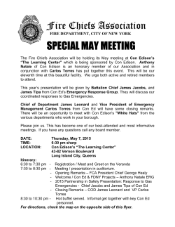 Con Ed Meeting Flyer - NYC Fire Chiefs Association