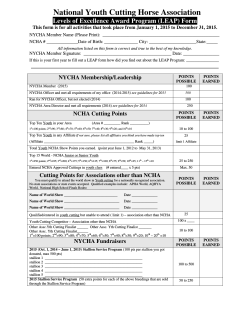 2015 Form - National Youth Cutting Horse Association