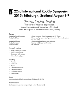 Symposium Information Sheet - National Youth Choir of Scotland
