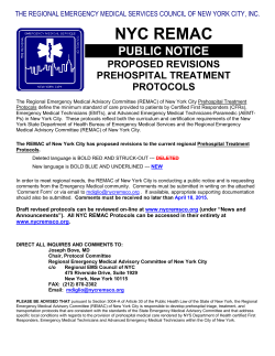 Second March 2015 Public Notice Revised Protocols and Comment
