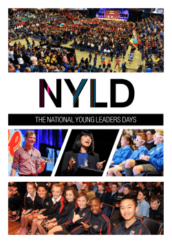 to NYLD fact sheet - National Young Leaders Days