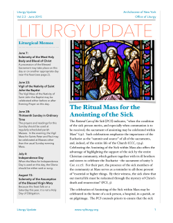 June 2015 - Office of Liturgy | Archdiocese of New York