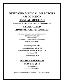 NEW YORK MEDICAL DIRECTORS ASSOCIATION
